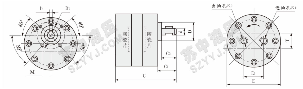 CB-BNS型陶瓷不銹鋼齒輪泵外形尺寸